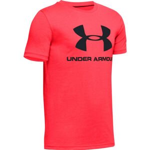 Under Armour SPORTSTYLE LOGO SS Fiú póló, narancssárga, méret