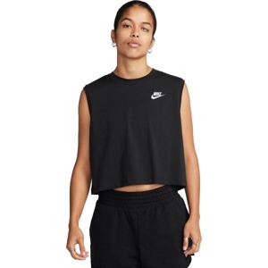 Nike SPORTSWEAR CLUB Női top, fekete, méret