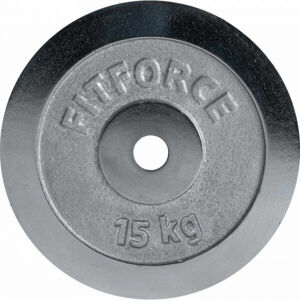 Fitforce PLC 15KG Súlyzótárcsa, ezüst, méret 15 kg