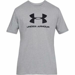 Under Armour SPORTSTYLE LOGO SS Férfi póló, szürke, veľkosť S