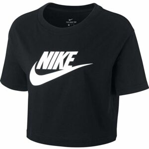Nike NSW TEE ESSNTL CRP ICN FTR W Női póló, fekete, méret XS