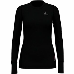 Odlo SUW TOP CREW NECK L/S NATURAL 100% MERINO Hosszú ujjú női póló, fekete, veľkosť S