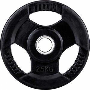 Fitforce PLR 2,5KG 30MM Gumírozott súlyzótárcsa, fekete, méret 2,5 kg