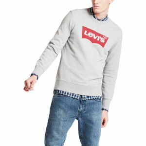 Levi's GRAPHIC CREW B LOGO SSNL CREW MINERAL BL Férfi pulóver, szürke, méret S