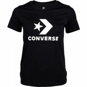Converse STAR CHEVRON TEE Női póló, fekete, veľkosť L