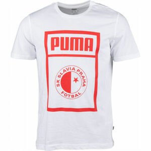 Puma SLAVIA PRAGUE GRAPHIC TEE Férfi póló, fehér, méret M