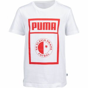 Puma SLAVIA PRAGUE GRAPHIC TEE JR Junior felső, fehér, méret 116