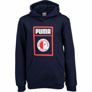Puma SLAVIA PRAGUE GRAPHIC TEE JR Junior pulóver, sötétkék, méret 140