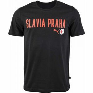 Puma Slavia Prague Graphic Tee DBLU Férfi póló, fekete, méret M