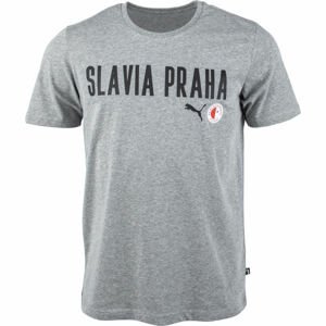 Puma Slavia Prague Graphic Tee DBLU Férfi póló, szürke, méret L