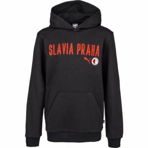 Puma Slavia Prague Graphic Hoody Jr DGRY Fiú pulóver, fekete, méret 164