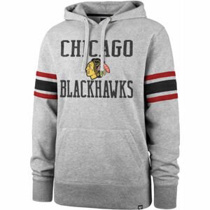47 NHL CHICAGO BLACKHAWKS DOUBLE BLOCK SLEEVE STRIPE HOOD Pulóver, szürke, veľkosť M