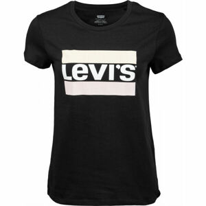 Levi's THE PERFECT TEE Női póló, fekete, veľkosť XS