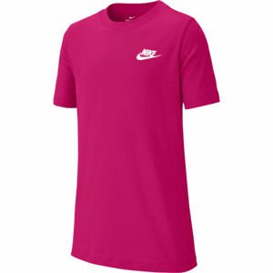 Nike NSW TEE EMB FUTURA B Fiú póló, rózsaszín, veľkosť M