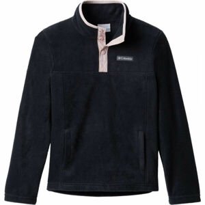Columbia STEENS MOUNTAIN 1/4 SNAP FLEEC Gyerek pulóver, fekete, méret L