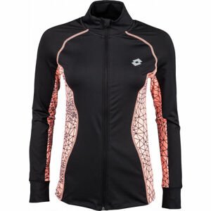 Lotto RUN&FIT W SWEAT FZ PL Női pulóver futáshoz, fekete, méret
