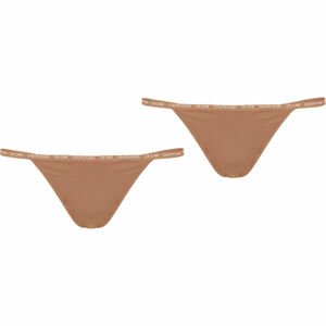 Calvin Klein THONG 2PK Női alsó, barna, veľkosť M