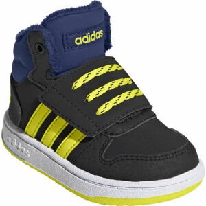 adidas HOOPS MID 2.0 I Magas szárú gyerek cipő, fekete, veľkosť 20