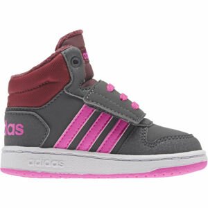 adidas HOOPS MID 2.0 I Magas szárú gyerek cipő, sötétszürke, veľkosť 20