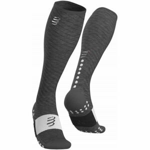 Compressport FULL SOCKS RECOVERY Kompressziós térdzokni, szürke, méret 4M