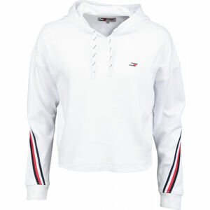 Tommy Hilfiger RELAXED DOUBLE PIQUE HOODIE LS Női pulóver, fehér, veľkosť L