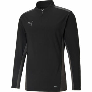 Puma TEAMCUP 1/4 ZIP TOP Férfi pulóver edzéshez, fekete, méret S