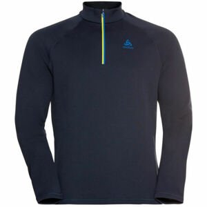 Odlo MIDLAYER 1/2 ZIP BESSO Férfi pulóver, sötétkék, méret 2XL