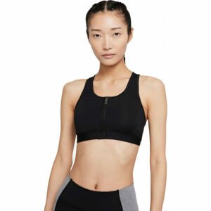 Nike DF SWSH ZIP FRONT BRA W Női sportmelltartó, fekete, méret XL