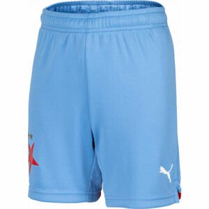 Puma SKS AWAY SHORTS JR Fiú futball rövidnadrág, világoskék, méret 128