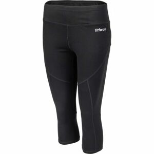 Fitforce TAINA Női 3/4-es fitnesz leggings, fekete, veľkosť XS