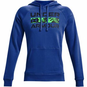 Under Armour RIVAL FLC SIGNATURE HD Férfi pulóver, kék, méret