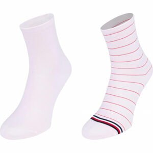 Tommy Hilfiger WOMEN SHORT SOCK 2P PREPPY Női zokni, rózsaszín, méret 39 - 42