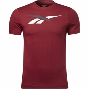 Reebok TE VECTOR LOGO TEE Férfi póló, bordó, veľkosť L