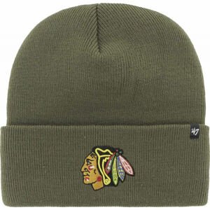 47 NHL CHICAGO BLACKHAWKS HAYMAKER '47 CUFF KNIT BLK Téli sapka, khaki, méret