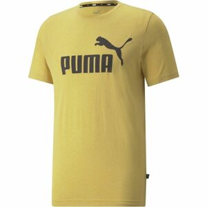 Puma ESS HEATHER TEE Férfi póló, sárga, veľkosť S