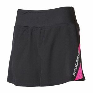 PROGRESS INARI SKIRT 2IN1 Női 2 az 1-ben futószoknya, fekete, méret