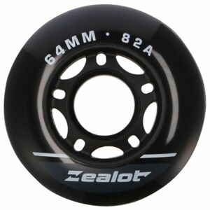 Zealot INLINE WHEELS 4 PACK 64-82A Görkorcsolya kerekek, fekete, méret os