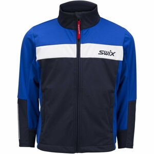 Swix STEADY JNR Gyerek kabát háromrétegű softshellből, fekete, veľkosť 128