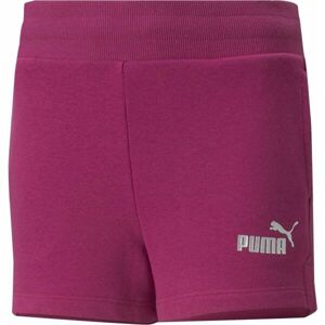 Puma ESS+SHORTS TR G Lány rövidnadrág, bordó, veľkosť 116