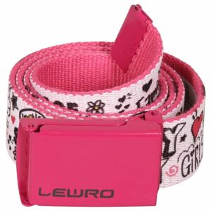 Lewro UDO Gyerek fémcsatos textilöv, rózsaszín, méret