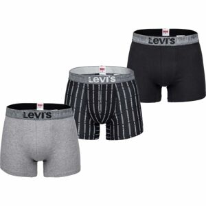 Levi's MEN BACK IN SESSION TRUNK 3P Férfi boxeralsó, fekete, méret S