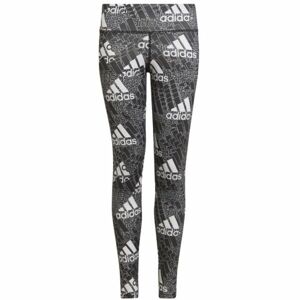 adidas AEROREADY DESIGNED TO MOVE BRAND LOVE LONG Lány legging, sötétszürke, méret