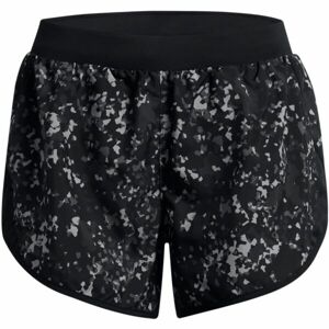 Under Armour FLY BY 2.0 PRINTED SHORT Női rövidnadrág, fekete, veľkosť XL