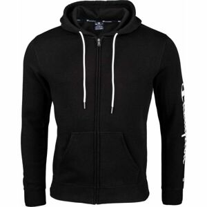 Champion HOODED FULL ZIP SWEATSHIRT Férfi cipzáras felső, fekete, veľkosť XL