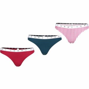 Tommy Hilfiger COTTON 3 PACK-3P THONG PRINT Női tanga alsó, piros, méret L