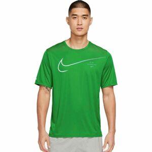 Nike M NK DF UV RUN DVN MILER GX SS Férfi futópóló, zöld, méret L