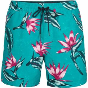 O'Neill FLORAL SHORTS Férfi fürdőnadrág, türkiz, méret L