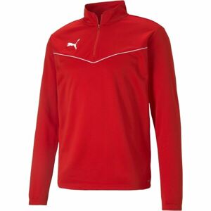 Puma TEAMRISE 1 4 ZIP TOP Férfi cipzáras pulóver, piros, méret XL