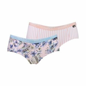 O'Neill WOMEN HIPSTER FLORAL PINK&UNI 2PACK Női alsónemű, mix, veľkosť L