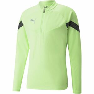 Puma TEAMFINAL TRAINING 1/4 ZIP TOP Férfi sportfelső, világoszöld, méret L